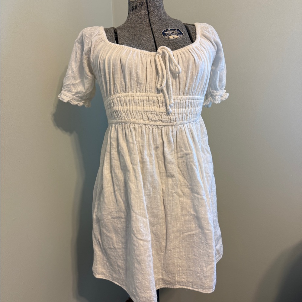 Urban Outfitters Evie Prairie Mini Dress White